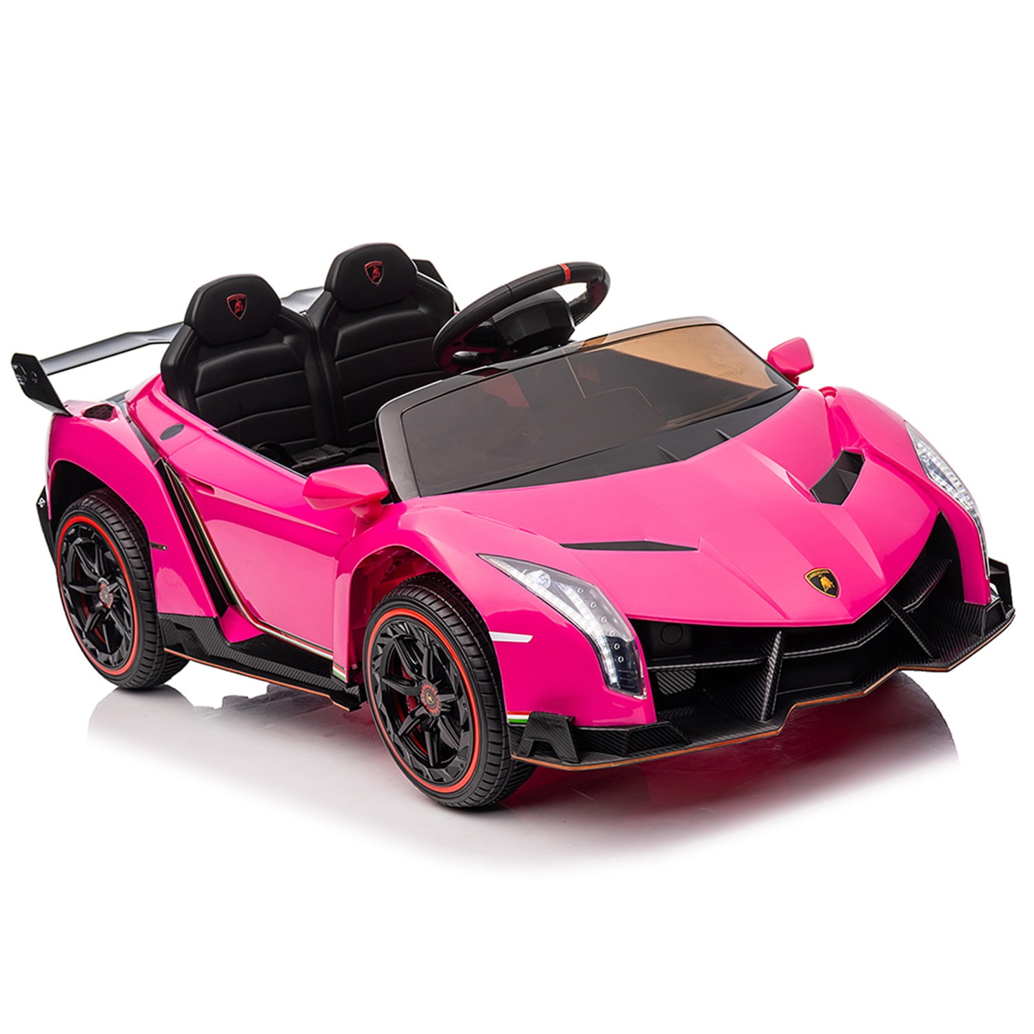 CIPACHO Licensed Lamborghini Poison Small Dual Drive 12V Powered Ride Ons Sports Car with 2.4G Remote Control, Pink CIPACHO Licensed Lamborghini Poison Small Dual Drive 12V Powered Ride Ons Sports Car with 2.4G Remote Control, Pink