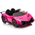 thumbnail image 5 of CIPACHO Licensed Lamborghini Poison Small Dual Drive 12V Powered Ride Ons Sports Car with 2.4G Remote Control, Pink, 5 of 10