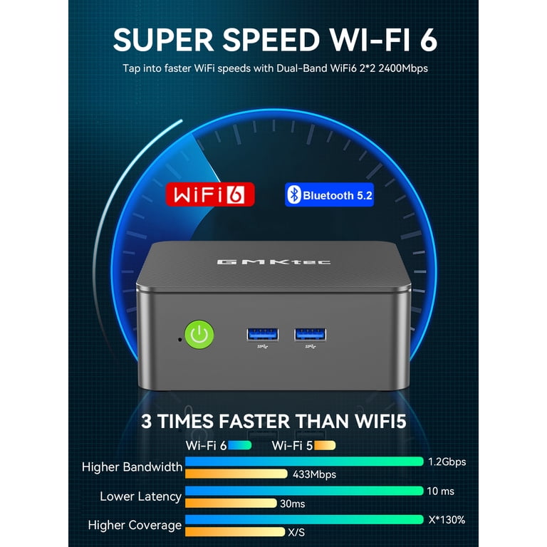 GMKtec Mini PC, Intel Core i3-10110U(Up to 4.1GHz), 16GB DDR4