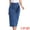 Jean Blue, variant on Women's Denim Front Slit Zipper Bodycon Midi Jean Skirt XL Jean Blue
