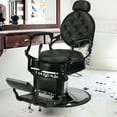 thumbnail image 3 of Jaxpety Vintage Barber Chair Heavy Duty Metal Frame All Purpose Hydraulic Recline Styling Chair, Beauty Salon Spa Styling Equipment, 3 of 13