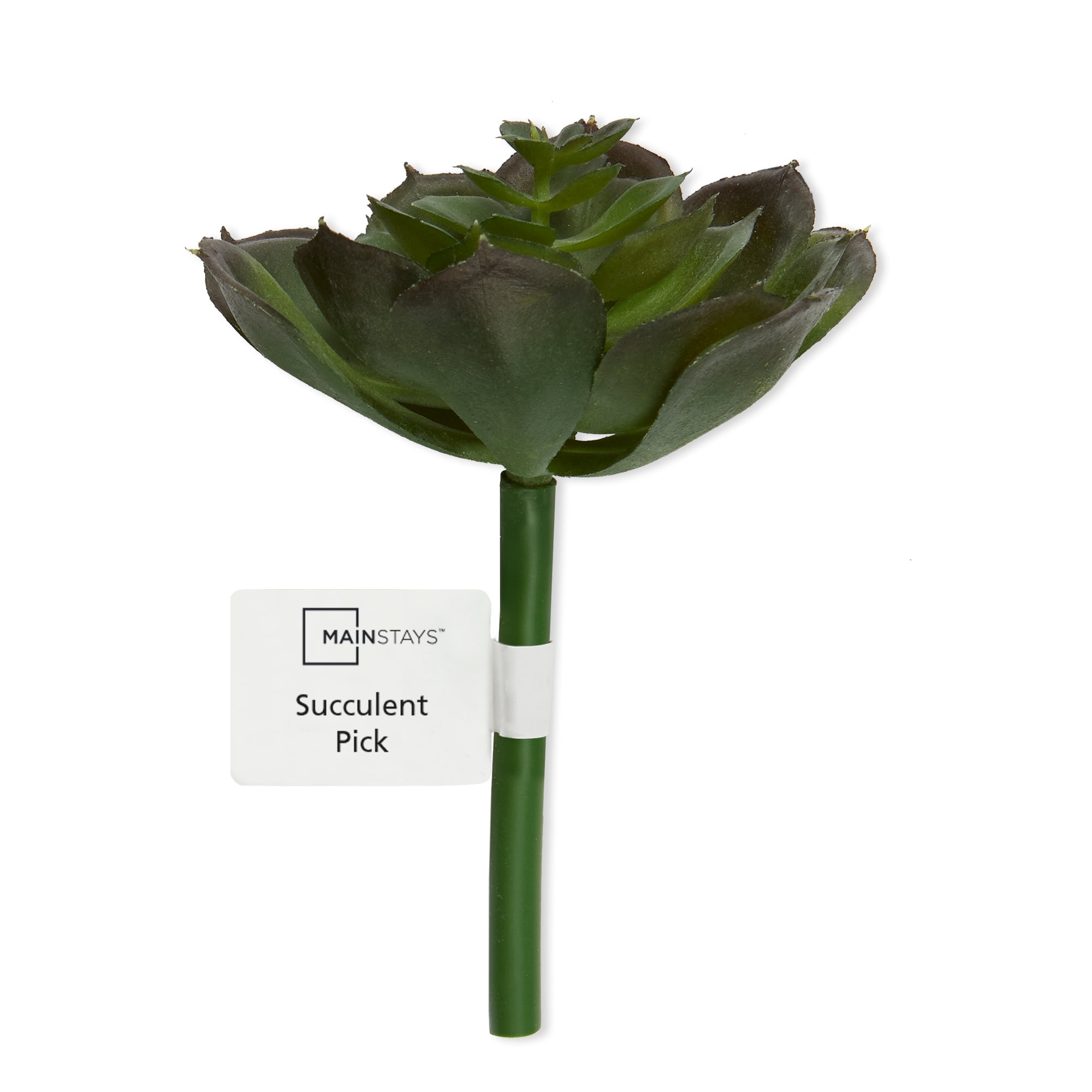 (2 pack) Mainstays Artificial Succulent Pick 3.25 inch x 4.75 inch Green Echeveria