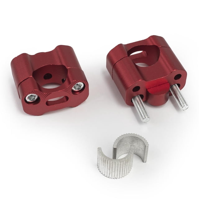 Bases adaptadores de manubrio Alessia para Moto Universal Rojo negro
