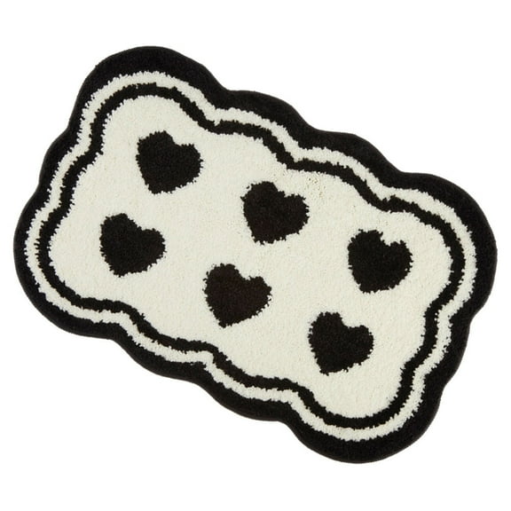Soimiss Shower Rug Water Absorbent Bath Mat Polyester Anti-skid Bathroom Accessories 1Pcs