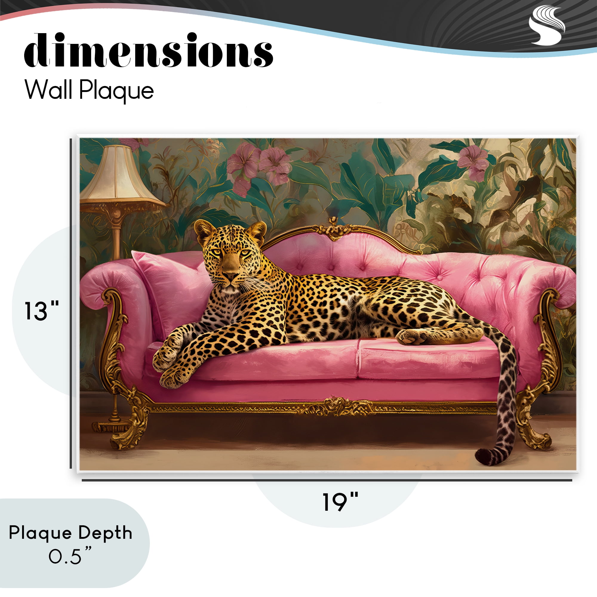 Stupell Industries Exotic Lounging Leopard Wall Plaque Art, design by Tina LeCour