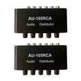 thumbnail image 1 of 2X AU-105RCA Distributeur Audio Stéréo Mixeur Audio 1 Entrée 5 Sorties Distributeur Audio Multi-Canaux, 1 of 5