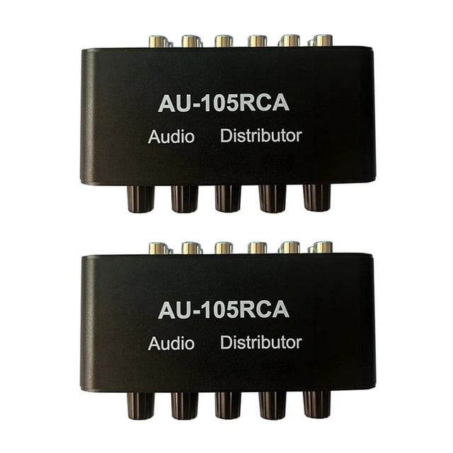 2X AU-105RCA Distributeur Audio Stéréo Mixeur Audio 1 Entrée 5 Sorties Distributeur Audio Multi-Canaux
