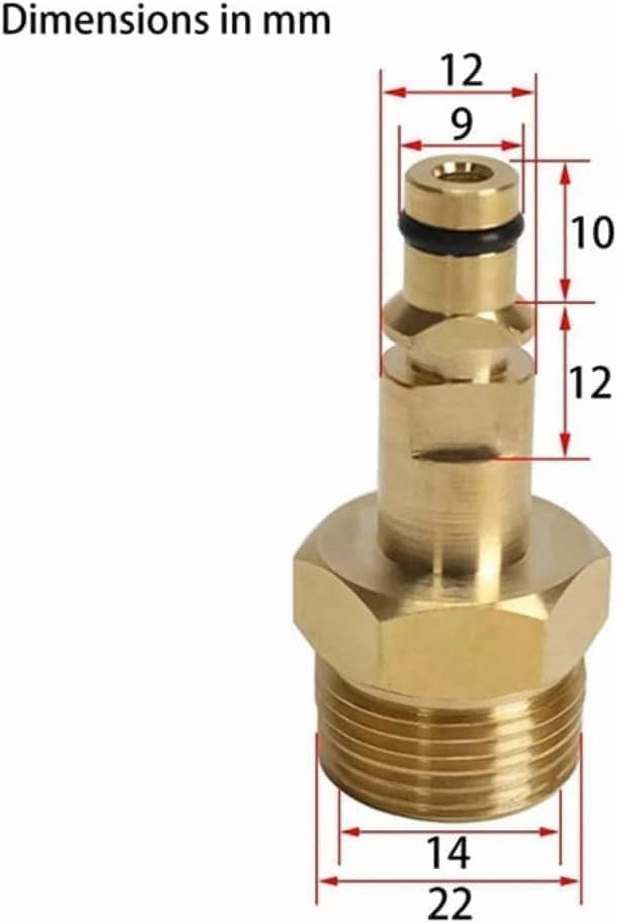 Gold 22 adapter high-pressure water gun hose adapter pressure pipe quick connect conversion fitting, suitable for series high-pressure water guns, high-pressure water gun accessories and accessories