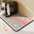 thumbnail image 2 of Washable Rubber Boho Floral Patchwork Dish Drying Mats for Kitchen Counter Home Large Coffee Bar Pad Accessories and Decor for Utensils Stemware 23.5''x15.5'', 2 of 7