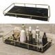 thumbnail image 3 of Bandeja de Almacenamiento Individual, Soporte de Exhibición de Almacenamiento Estantes Patrón de Mármol Decoración Luz de Lujo para Encimera Perfume C Negro Macarena bandeja de almacenamiento, 3 of 8