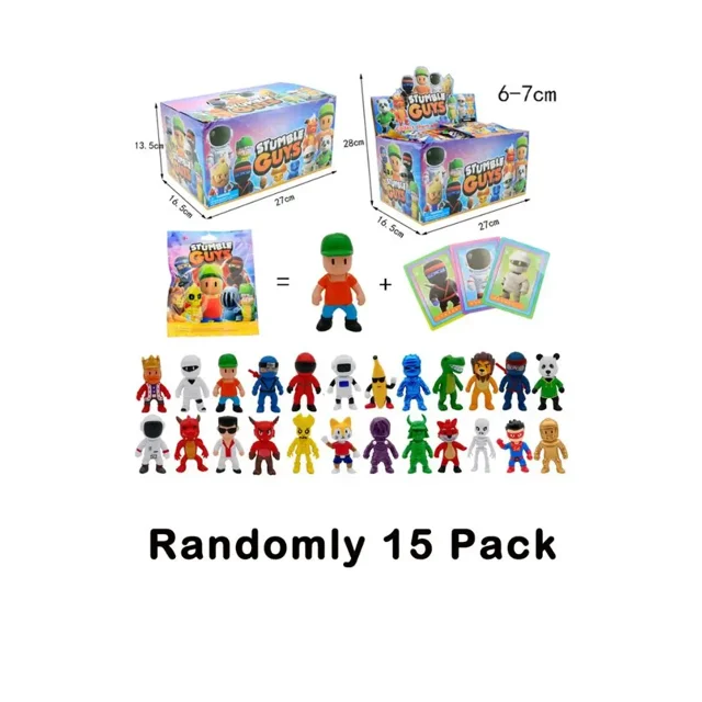 24 Pcs Stumble Fall Guys Figurines d'Action Jouets Jeu Personnage Carte Modèle PVC Kawaii Anime Collection Poupées Cadeaux pour Enfants