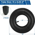 thumbnail image 5 of LotFancy 2Pcs 15x6.00-6 Inner Tube for Lawn Mower, Snow Blower, Riding Mowers, ATVs, 5 of 7