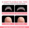 thumbnail image 3 of Puntas de uñas cuadradas UNA GELLA de Fake Nails, X-Soft, 330 unidades, transparentes, 3 of 8