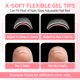 thumbnail image 3 of Puntas de uñas cuadradas UNA GELLA de Fake Nails, X-Soft, 330 unidades, transparentes, 3 of 8