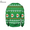 thumbnail image 4 of Chándal verde para hombre, sudaderas con estampado de animales del Día de San Patricio, ropa de calle con plantas de otoño, 4 of 4