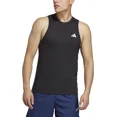 thumbnail image 2 of adidas Mens Training Essentials Feel Ready Logo Sleeveless T-Shirt Tank (Black/White, X-Large), 2 of 3