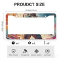 thumbnail image 3 of 2 Pieces Astronaut in Outer Space License Plate Frames Star Spaceship Glaxy Customized Decor Car Tag Aluminum 2 Round Holes for Us Standard Vehicles, 3 of 6