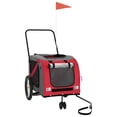 thumbnail image 3 of vidaXL Pet Bike Trailer Red Oxford Fabric Small Durable, 3 of 12