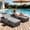 Gray, variant on ZZW Outdoor Chaise Lounge with Side Table – No Extra Table Needed. 400lbs Heavy Duty Wicker Patio Chair with Metal Feet & 7-Position Recline Light Blue (Set of 2)