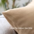 thumbnail image 6 of Pack of 2 Beige 16x16 Velvet Sofa Pillow Covers for Living Room Decor, 6 of 7