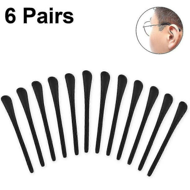 Puntas para gafas, 6 piezas de silicona antideslizante para los oídos, funda de tubo de repuesto para patillas