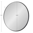thumbnail image 6 of Kate and Laurel Rollo Modern Round Wall Mirror, 22 inch Diameter, Black, Beautiful Circular Mirror for Wall, 6 of 8