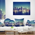 thumbnail image 3 of Designart New York City Evening Panorama - Throw Pillow - 18x18, 3 of 4