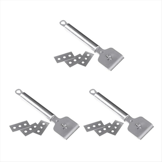 3X Limpiador de Quemador de Estufa de Horno Raspador de Limpieza para Vidrio Cerámica Adecuado para Raspador de Estufa de Inducción, Cerámica Y Simple