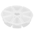thumbnail image 2 of 8 Grids Plastic Box, Round Durable Jewelry Divider Box Portable Multipurpose Orderly  For DIY Crafts Nail Art Smart Items, 2 of 8