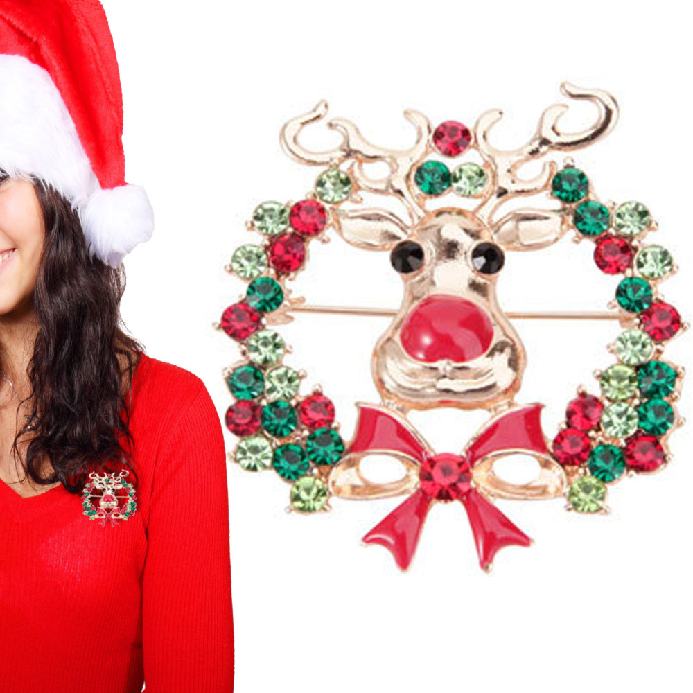 Brooch Pin Christmas Jewelry Feature Classic Christmas Element for ...