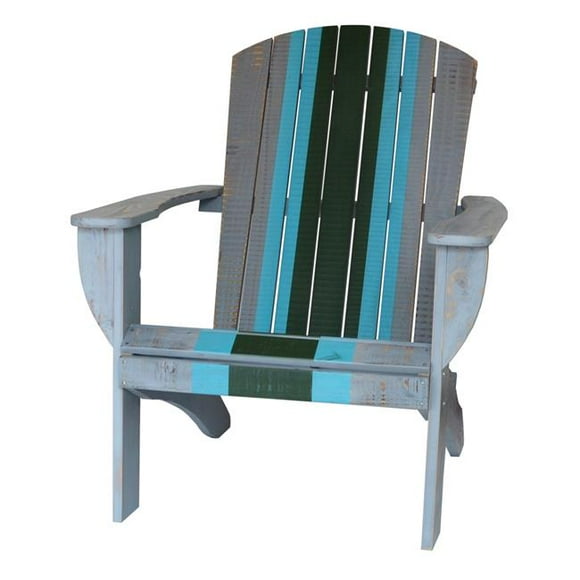 RSI RSI-AC-DG-T Riverstone Solid Cedar Adirondack Extra Wide Chair with build in bottle opener & matching folding table - Racing Grey