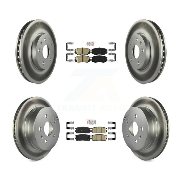 Transit Auto Front Rear Ceramic Pads and Coated Disc Brake Rotors Kit for Car Chevrolet Equinox GMC Terrain KGA-101124