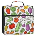 thumbnail image 5 of FORMRS Zipper Binder with Shoulder Strap 2-inch Ring 500 Sheet Capacity File Bag, Vegetables Pattern, 5 of 5