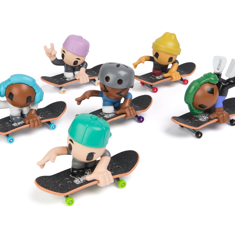 Tech Deck Sk8 クルーキャラクター指板 ミニスケートボード TECH DECK, Fingerboard Set, Sk8 Crew, Collectible Figure for Ages