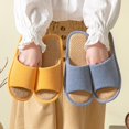 thumbnail image 4 of Bibifish Womens House Slippers Linen Breathable Non Slide Sandals Home Indoor Casual Flat Slippers, 4 of 4