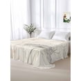 thumbnail image 5 of Dandelion Retro Leaves King Size Flat Sheet, Wrinkleproof & Fadeproof Cooling Flat Bed Sheet Only, Farmhouse Botanical Watercolor Breathable Soft Bedding Top Sheets 105 x 98 Inches, 5 of 8