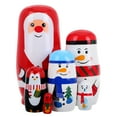 thumbnail image 1 of 1 Juego de muñecas rusas Matryoshka, muñecas navideñas de madera de 6 capas, 1 of 8