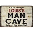 thumbnail image 1 of LOUIS'S Man Cave Sign Rustic Garage Decor Gift 8x12 Metal 108120035078, 1 of 1