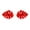Red, variant on Tropical Split Leaf Palm Shape Rimless Hippie Sunglasses Blue