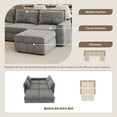 thumbnail image 6 of EUROCO 2100LBS 115" 6 Seat U Shaped Reversible Sectional Sofa Couch, Chenille Modular Sleeper Sofa Bed with Ottoman, Free Combination Convertible Indoor Furniture, 6 of 11