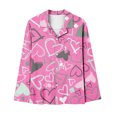 thumbnail image 4 of yievot Womens Button Down Pajamas Sets Valentines Day Gift Pajamas Long Sleeve Loungewear 2 Piece Soft Sleepwear, 4 of 5