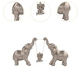 thumbnail image 6 of TISHITA Elephant Statue Desktop Decoration Ornament Artwork Resin Figurine Animal Sculpture for Office Home Bedroom Shelf Living Room B, 6 of 8