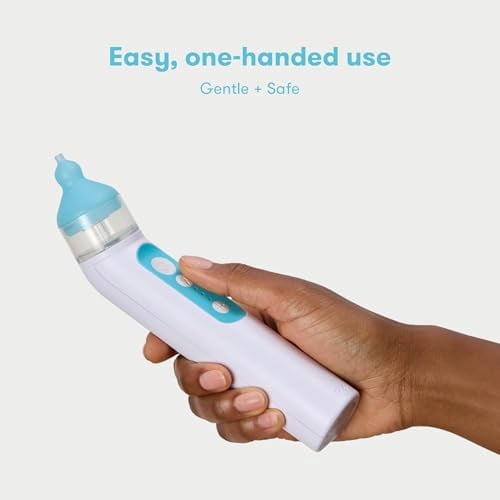 Electric NoseFrida Nasal Aspirator for Baby, Nose Sucker for Baby & Toddler, Upgraded Nasal Aspirator for Congestion + Allergy Relief with 3 Suction Levels, 2 Silicone Tips, USB