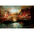 thumbnail image 3 of Haenraets, Willem 14x11 Black Modern Framed Museum Art Print Titled - Dutch city scene, 3 of 5