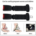 thumbnail image 5 of Compuye Lot de 2 rallonges de ceinture de sécurité universelles pour voiture, sangle d'extension de ceinture de sécurité réglable 23 cm (noir), 5 of 5