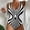 White, variant on Swimming Women Swimwears 2023 Women's Piece Beach Swimsuit Tie Dye 3D Printed European Summer Black XL