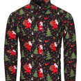 thumbnail image 2 of Camisa novedosa de Navidad para hombre, regalo de fiesta, regalo de vacaciones, camisa de Papá Noel con botones, manga larga, divertidas camisas de disfraces festivos, 2 of 5