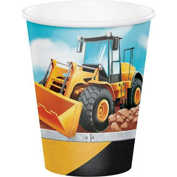 Creative Converting Big Dig Construction Hot/Cold Paper Cups 9 Oz., 8 ct