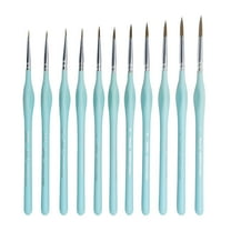 CCOCC 11 Pcs Tiny Detail Paint Brushes,Fine Tip Point Paintbrush for Micro Painting,Miniature Paint Brushes for Acrylic,Watercolor,Oil,Models,Crafts,Line Drawing