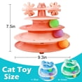 thumbnail image 2 of Tocadiscos Cat Toy UPSKY Roller de 4 niveles con 3 bolas y campana, 2 of 7